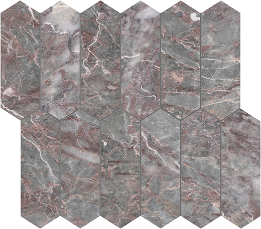 Sereno B-rg-ndy Sereno B-rg-ndy Honed 2"x6" Picket | Marble | Floor/Wall Mosaic