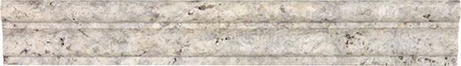 Silver Ash (Travertine) Honed 2"x12" Chair Rail | Travertine | Trim