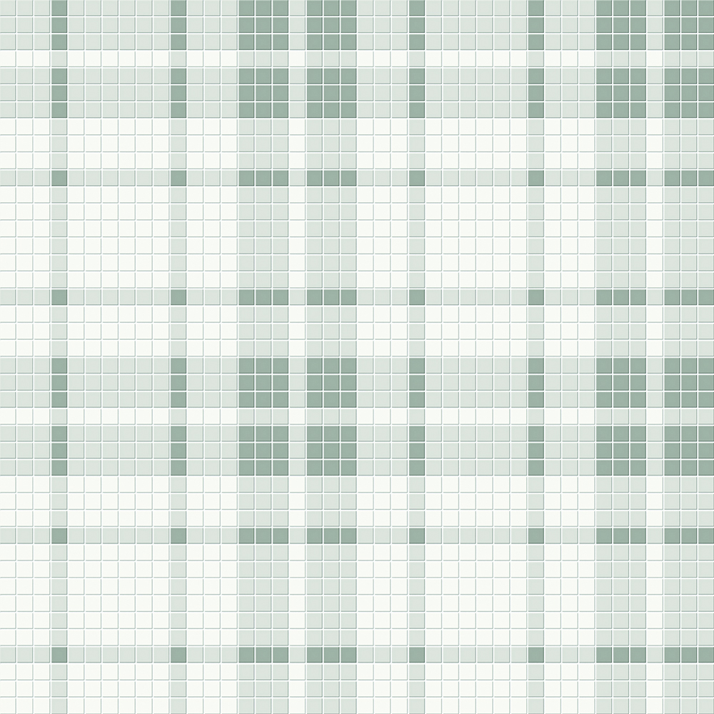 Simplicity Cement Chic Matte Plaid Mosaic Evening Blend | Glazed Porcelain | Floor/Wall Mosaic