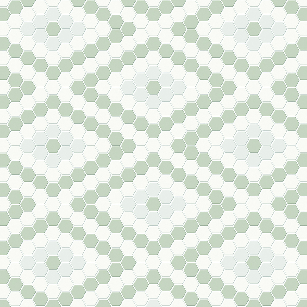 Simplicity Soft Sage Matte Diamond Mosaic Morning Blend | Glazed Porcelain | Floor/Wall Mosaic