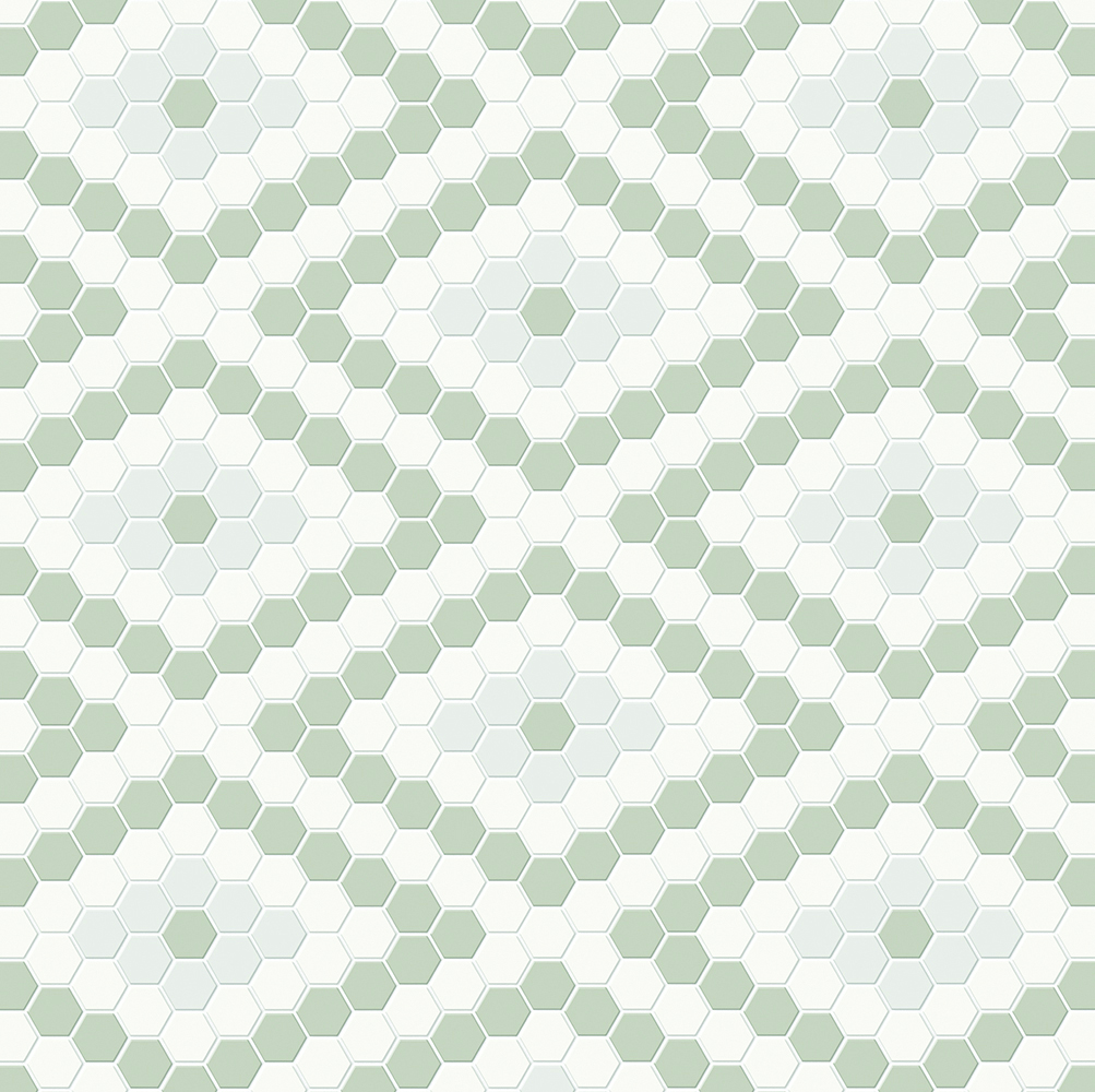 Simplicity Soft Sage Matte Diamond Mosaic Morning Blend | Glazed Porcelain | Floor/Wall Mosaic