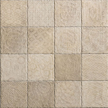 Outlet Sorrento Ecru - Outlet Natural 8"x8" Deco Ecru | Glazed Porcelain | Floor/Wall Decorative