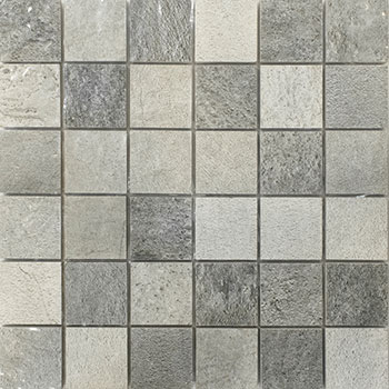 Outlet Sorrento Grey - Outlet Natural 2"x2" Blended Mosaic | Glazed Porcelain | Floor/Wall Mosaic