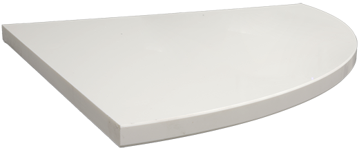 Composite Super White Polished 18" Corner Seat Super White | Composite | Corner Seat