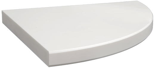 Composite Super White Polished 9" Corner Shelf Super White | Composite | Corner Shelf