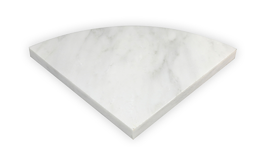 Natural Stone Eastern White Marble Polished 9X9X3/4 Corner Eastern White | Marble | Shelf