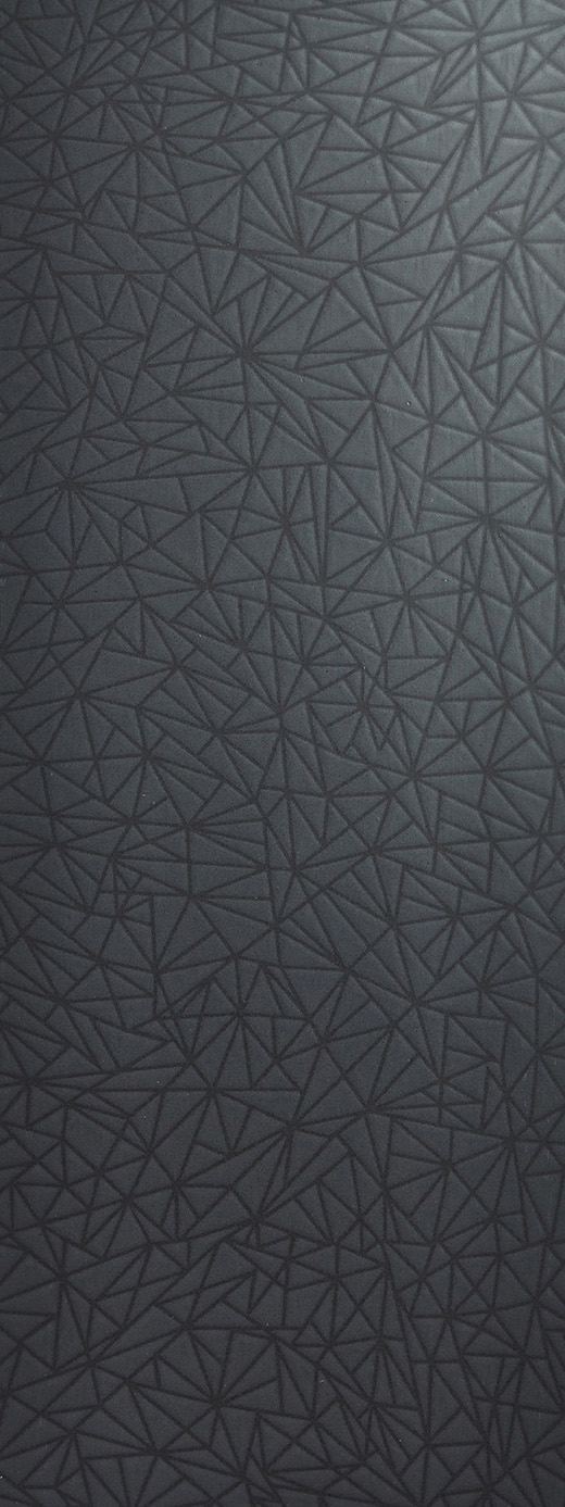Tonbridge Charcoal Satin 6"x16" Wall Polygon Deco Charcoal | Ceramic | Wall Decorative