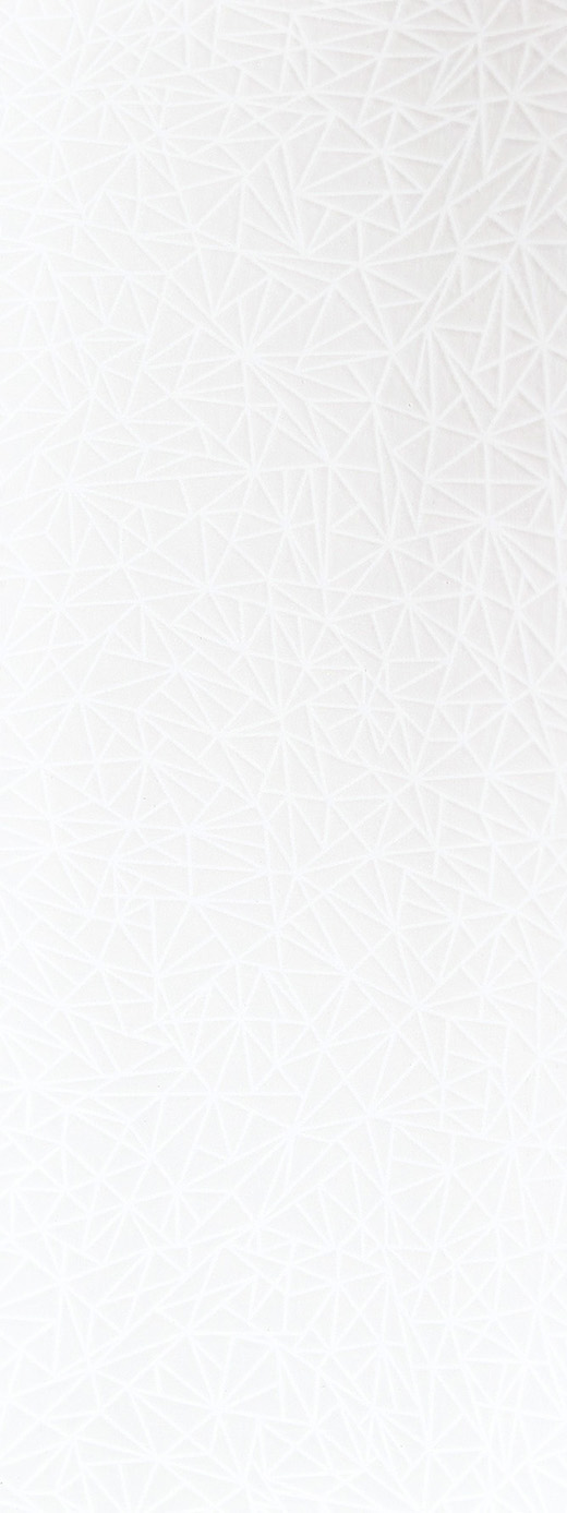 Tonbridge White Satin 6"x16" Wall Polygon Deco White | Ceramic | Wall Decorative