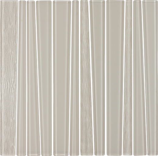 UNITY TAPERED STRIP MOS SILK | Glass | Wall Mosaic