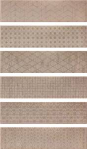 Outlet Vale Beige - Outlet Natural 6"x24" Deco Beige | Glazed Porcelain | Floor/Wall Decorative