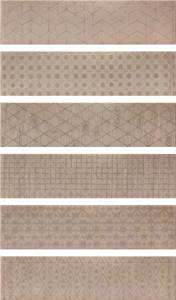 Outlet Vale Beige - Outlet Natural 6"x24" Deco Beige | Glazed Porcelain | Floor/Wall Decorative