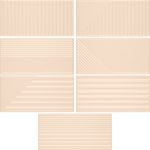 Decadent Vanilla Matte 4"x8" Supreme Deco Vanilla | Ceramic | Wall Dimensional