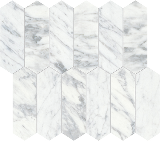 Virt-e Bianco Virt-e Bianco Honed 2"x6" Picket | Marble | Floor/Wall Mosaic