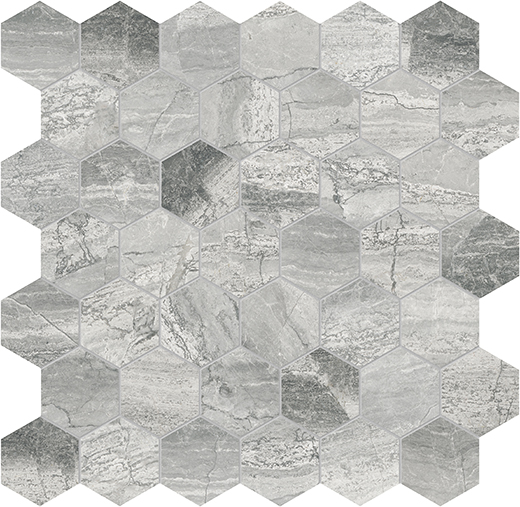Volcana Notte Honed 2" Hexagon | Marble | Floor/Wall Mosaic