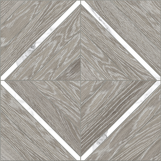 Woodstock Beachcomber Matte 16"x16" Deco Beachcomber w/ Statuario | Glazed Porcelain | Floor/Wall Decorative