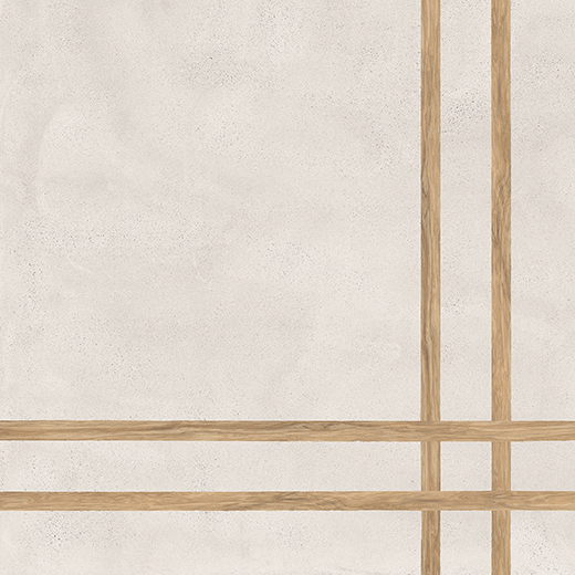 Zephyr Bianco Matte 24"X24" 4 Line Deco Bianco | Color Body Porcelain | Floor/Wall Decorative