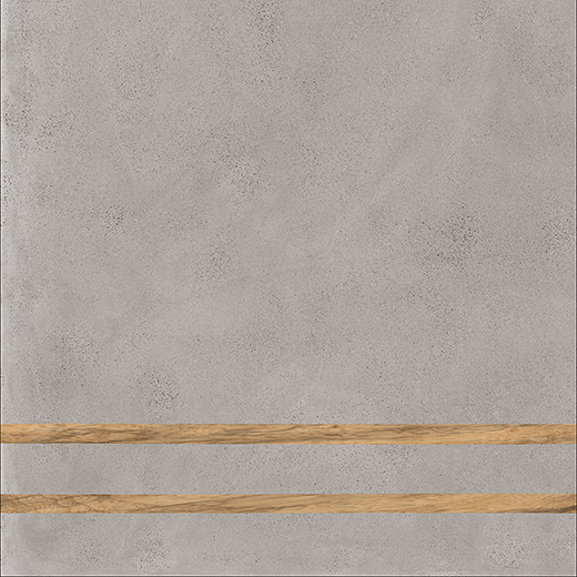 Outlet Zephyr Grigio Matte 24"X24" 2 Line Deco Grigio | Color Body Porcelain | Floor/Wall Decorative