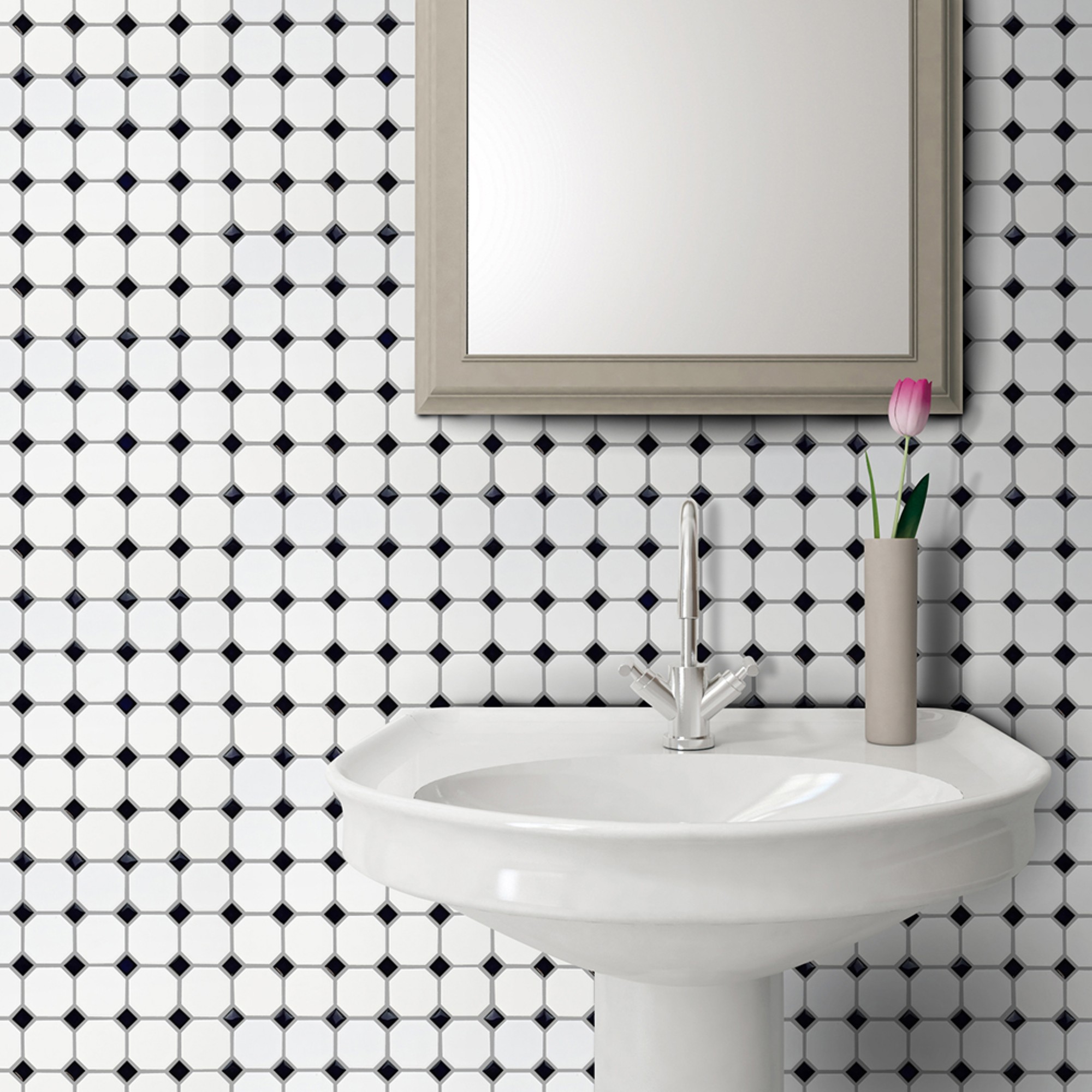 【CLASSICO】 Mezzo Stadium White / FLCCDA2U35 Classico Porcelain Mosaic Tiles | GENROSE Stone + Tile
