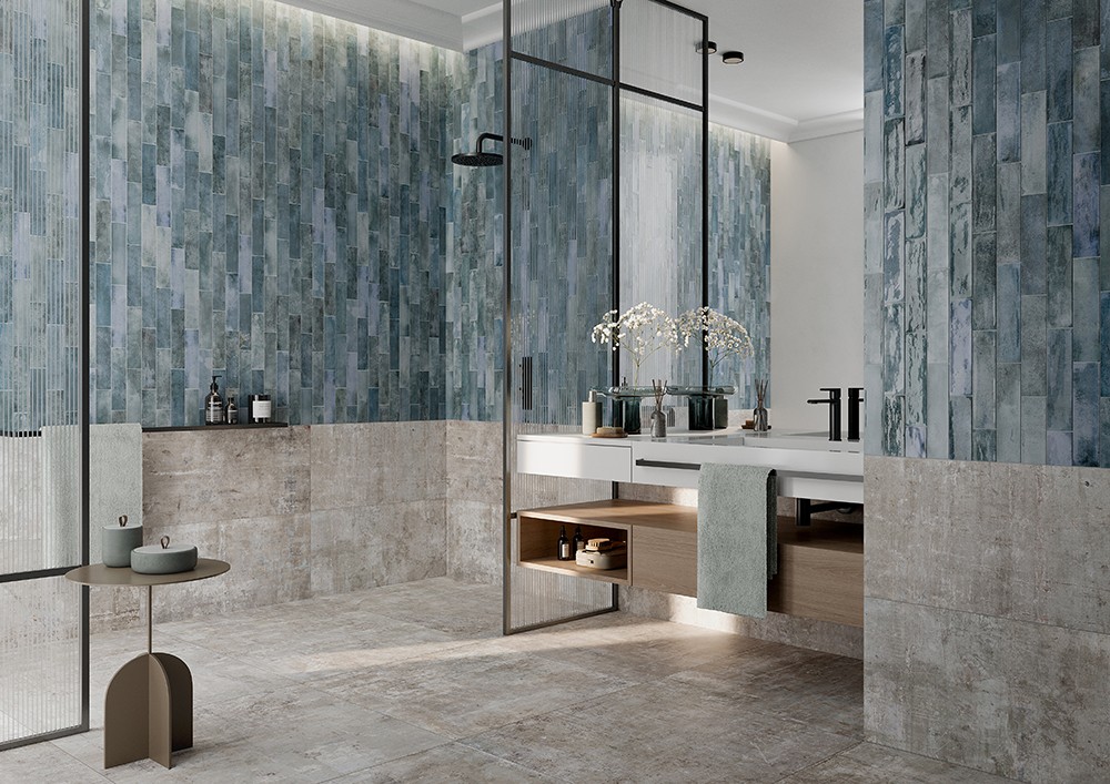 Cyprus Denim Polished 2.5"x10 Porcelain Tile GENROSE