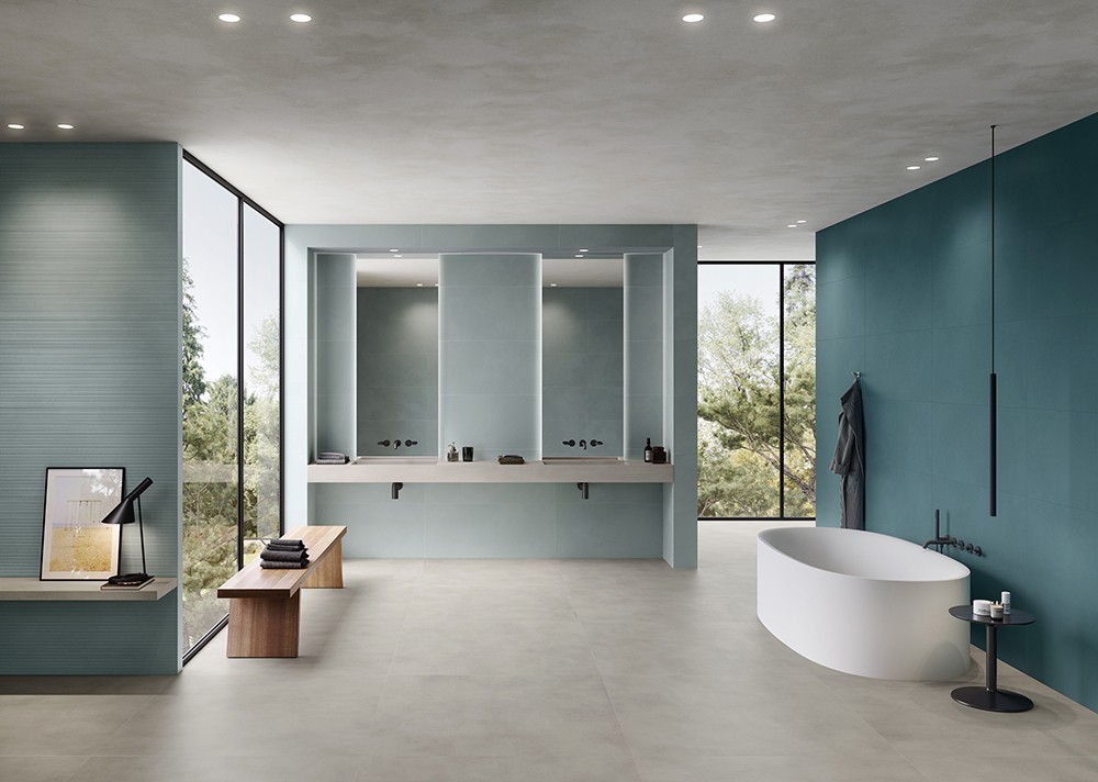 Tile Expression Expressions Navy Matte 20