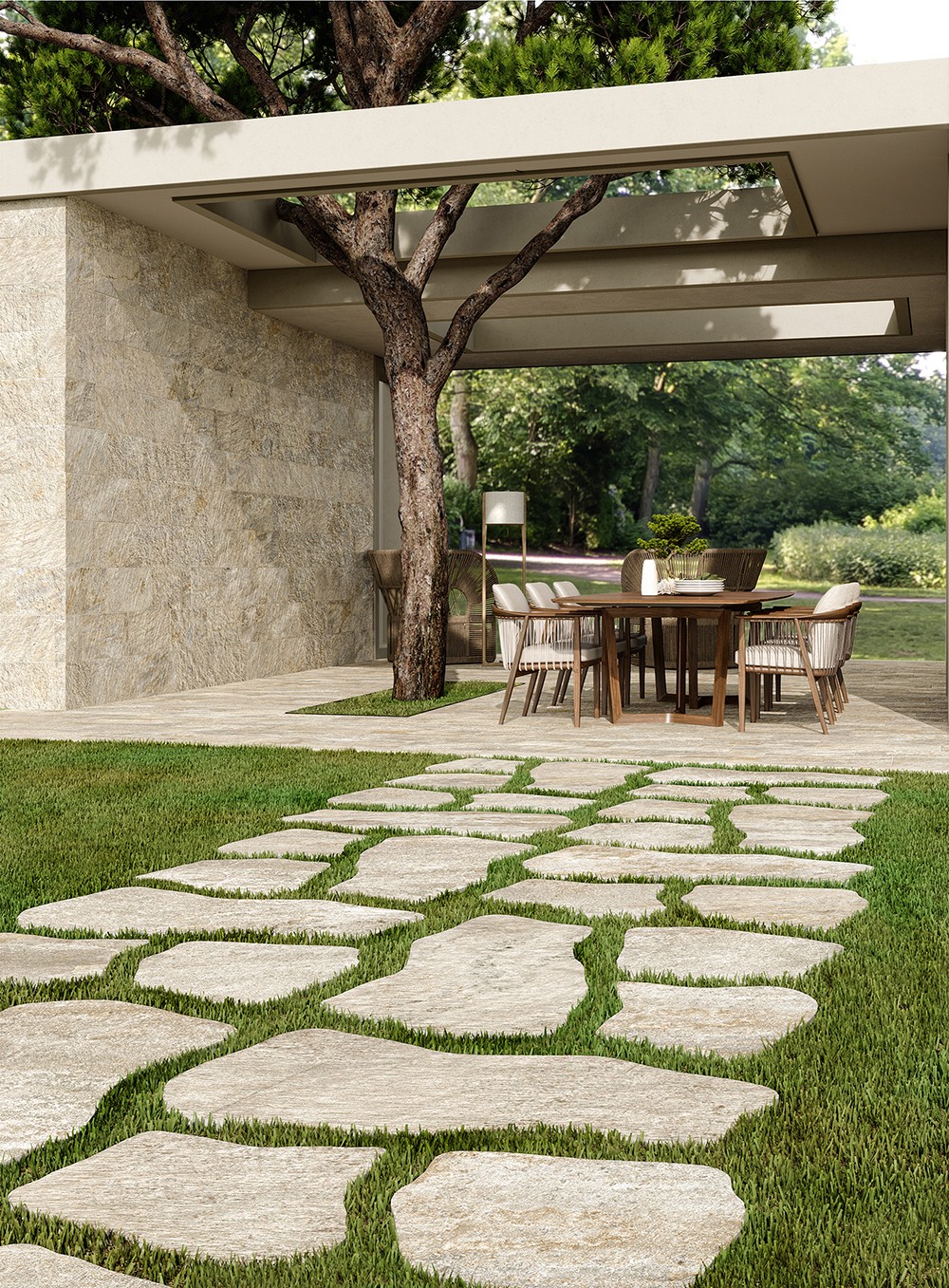 Glacier Magnesio Anti-Slip Path A+B Porcelain Tile | GENROSE