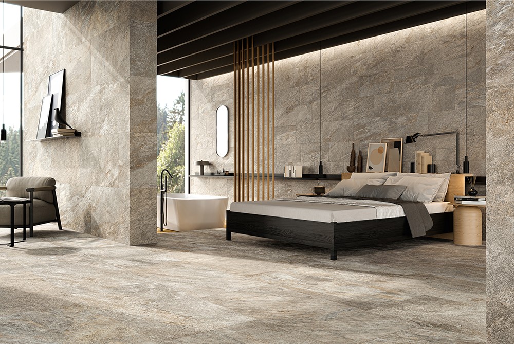 Glacier Platino Roccia 12"x24 Porcelain Tile | GENROSE