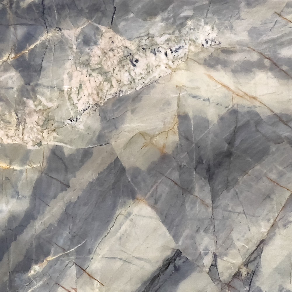 Ijen Blue Quartzite Slab – Blue & grey swirled stone