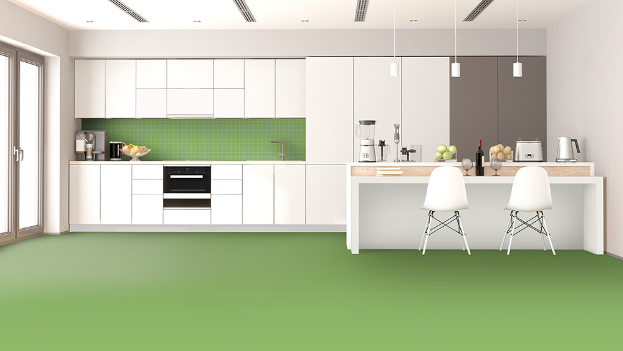 Kolore Pistacho Matte 2 x2 Mosaic Porcelain Tile GENROSE