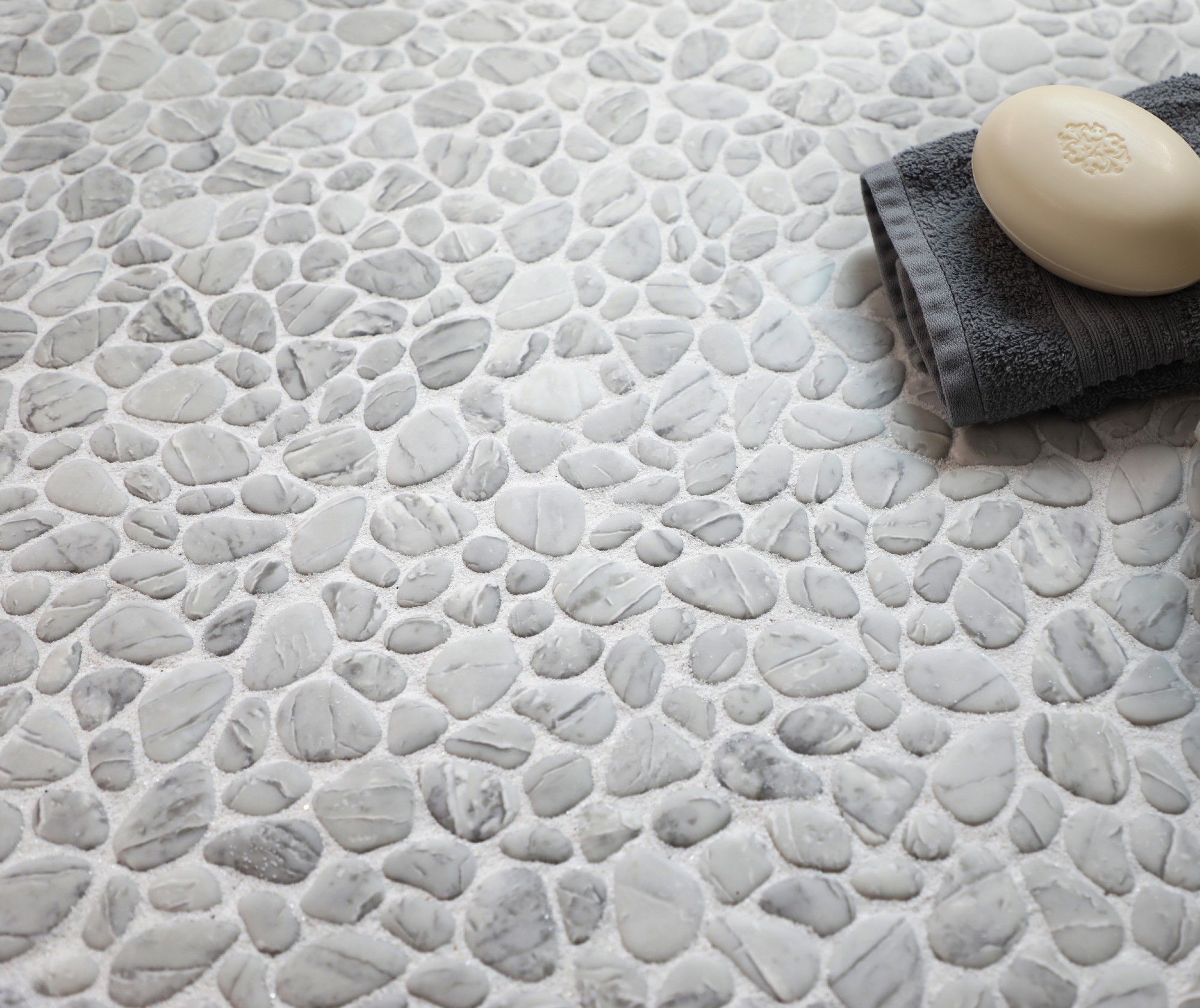 Micro Crystal Pebbles Gray Matte Pebbles Mosaic Pebbles GENROSE