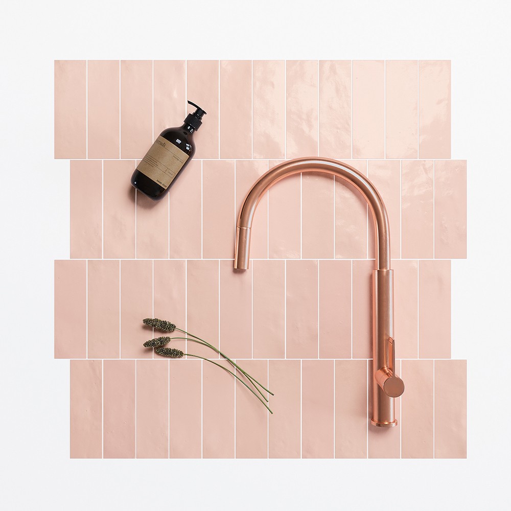 Safi Pink Glossy Ceramic Tile 2
