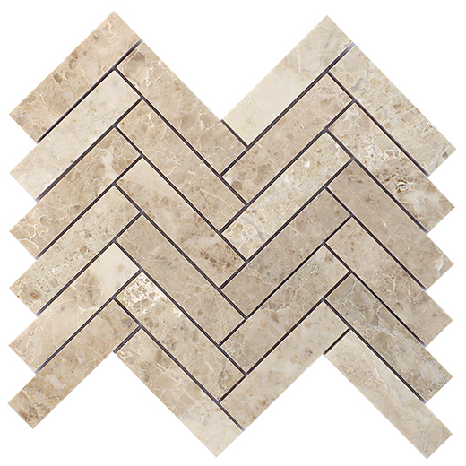 Adelia Adelia Polished 1"x4" Herringbone | Marble | Floor/Wall Mosaic