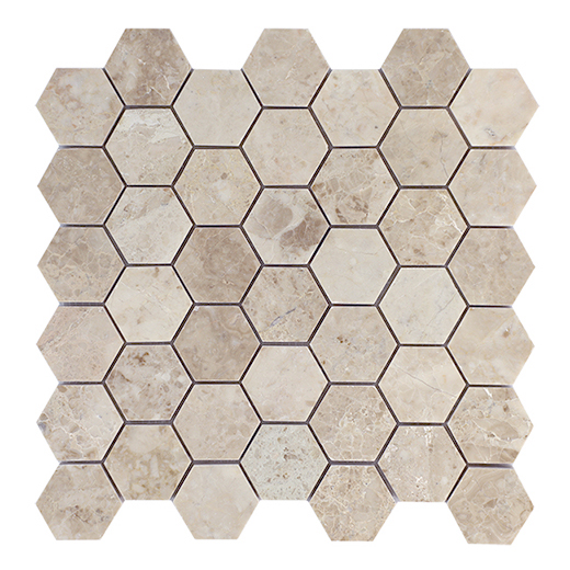 Adelia Adelia Polished 2" Hexagon | Marble | Floor/Wall Mosaic