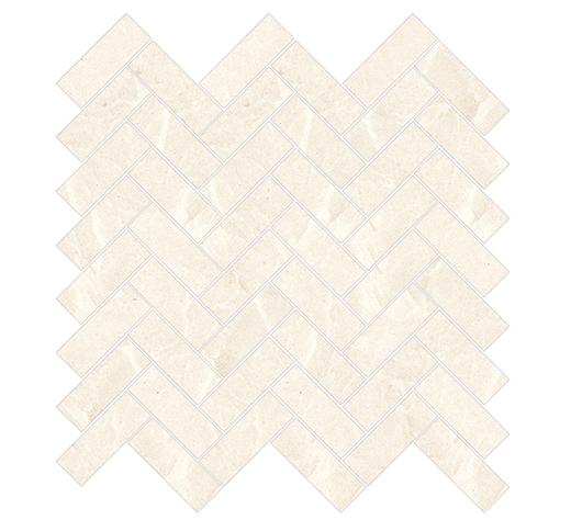 Alabaster Beige Natural 1"x3" Herringbone | Porcelain | Floor/Wall Mosaic