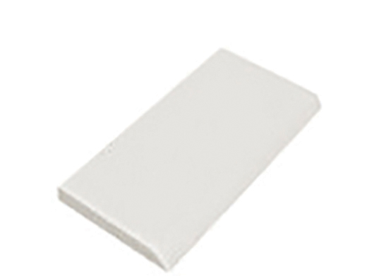 Alaska White Glossy 3"x6" Bullnose Long Side | Ceramic | Trim