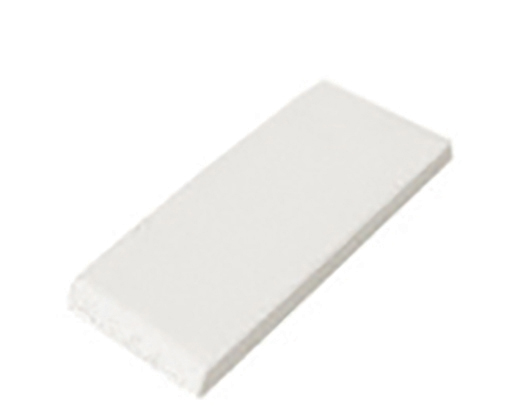 Alaska White Glossy 3"x6" Bullnose Short Side | Ceramic | Trim