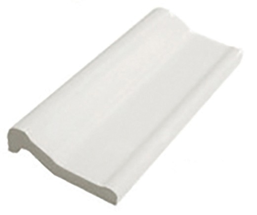 Alaska White Glossy 6" Chair Rail | Ceramic | Trim