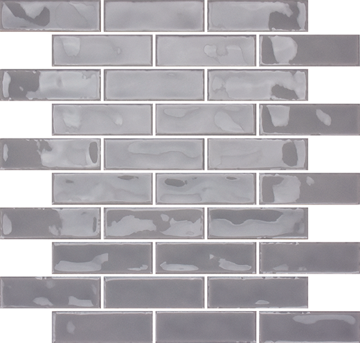 Allure Fumo di Londra Glossy 1"X3" Brick | Ceramic | Wall Mosaic