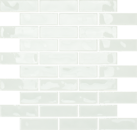 Allure Salvia Glossy 1"X3" Brick | Ceramic | Wall Mosaic
