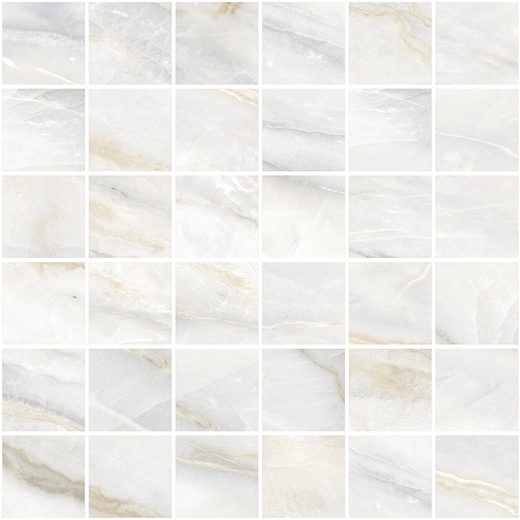 Aosta Calacatta Bluette Natural 2"x2 | Color Body Porcelain | Floor/Wall Mosaic