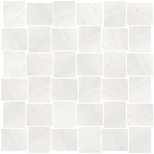 Aosta Delicato Bianco Natural/Polished 1.74"x2.06" Intreccio Mosaic | Color Body Porcelain | Floor/Wall Mosaic