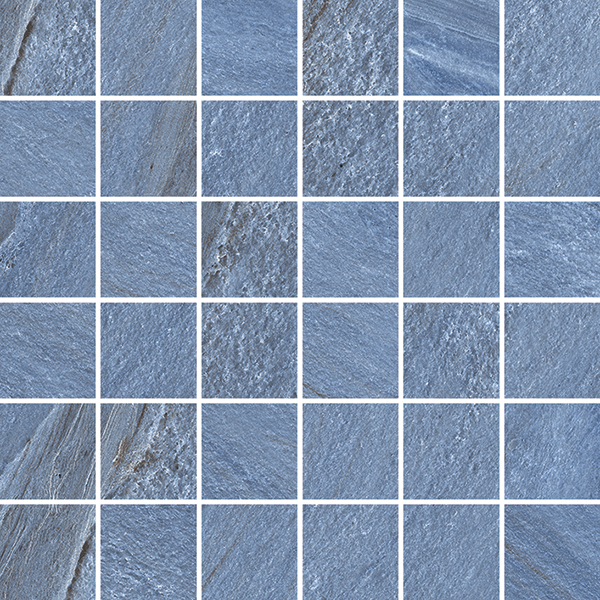 Ardelle Azul Bahia Matte 2"x2" (12x12 Sheet) | Color Body Porcelain | Floor/Wall Mosaic