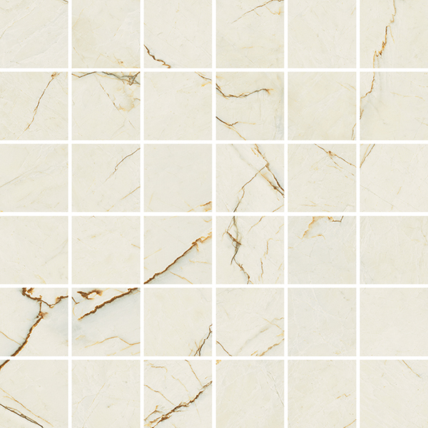 Ardelle Venato Caramel Polished 2"x2" (12x12 Sheet) | Color Body Porcelain | Floor/Wall Mosaic