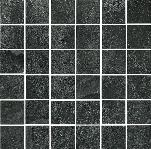 Atrium Nero Matte 2"x2" Mosaic | Color Body Porcelain | Floor/Wall Mosaic
