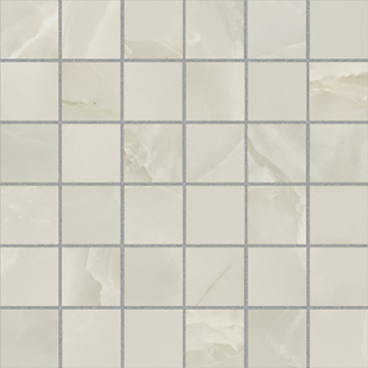 Aurora Ivory Semi Polished 2"x2" (12"x12" Mosaic Sheet) | Glazed Porcelain | Floor/Wall Mosaic