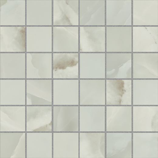 Aurora Light Green Semi Polished 2"x2" (12"x12" Mosaic Sheet) | Glazed Porcelain | Floor/Wall Mosaic