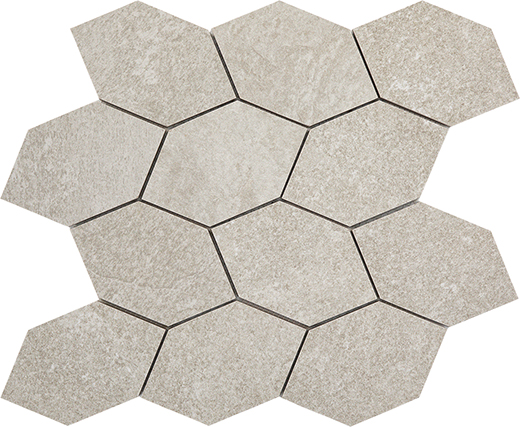 Bedrock Almond Natural 12"x12" Foliage Mosaic Sheet | Color Body Porcelain | Floor/Wall Mosaic