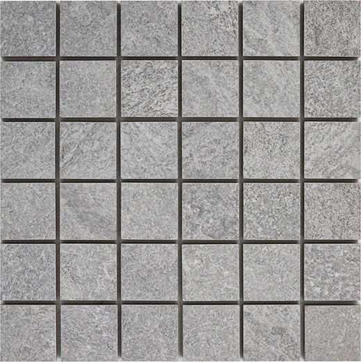Bedrock Grey Natural 2"x2" Mosaic (12"x12" Sheet) | Color Body Porcelain | Floor/Wall Mosaic