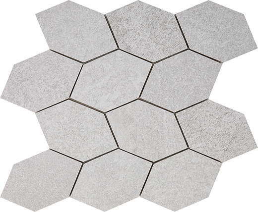 Bedrock White Natural 12"x12" Foliage Mosaic Sheet | Color Body Porcelain | Floor/Wall Mosaic