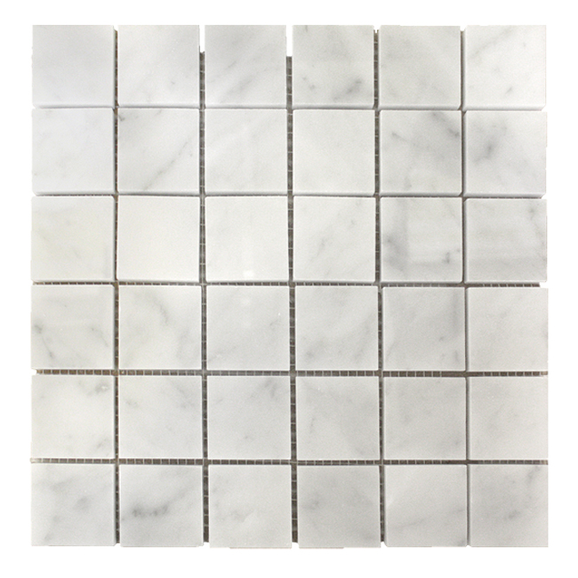 Bianco Carrara Mosaics Bianco Carrara Honed 2"x2" Mosaic | Marble | Floor/Wall Mosaic