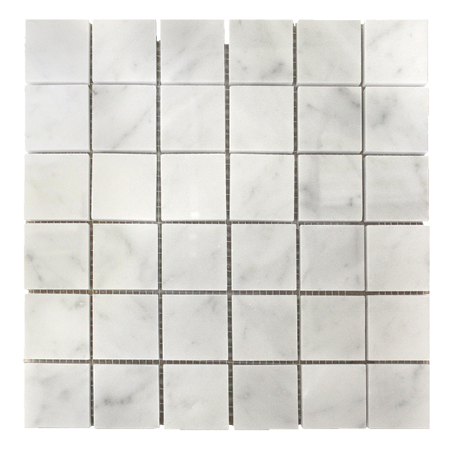 Bianco Carrara Mosaics Bianco Carrara Polished 2"x2" Mosaic | Marble | Floor/Wall Mosaic
